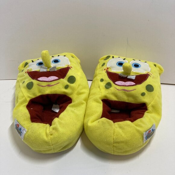 SpongeBob SquarePants Plush Slippers Nickelodeon 2003 Viacom Kids 2-3 Large - Picture 1 of 12